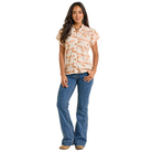 Women's Rock & Roll Flutter Sleeve Button Top LW51T06357 - Crazy House Western Wear