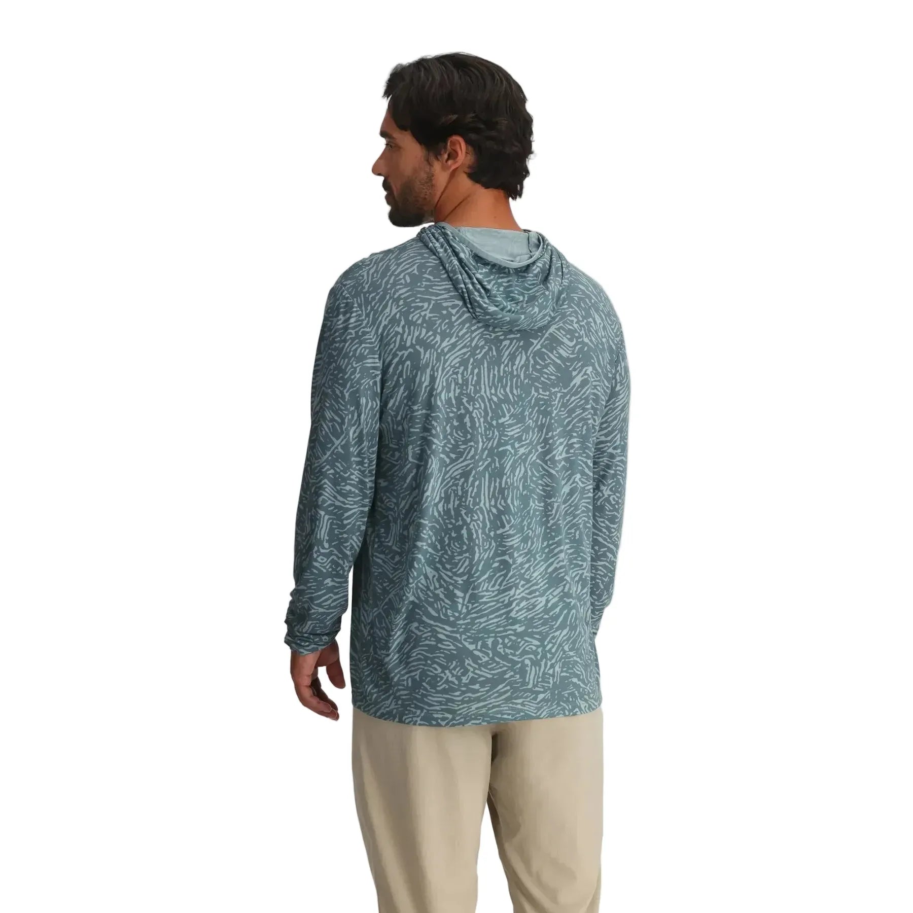 Men's Free Fly Tide Flow Print Stormy Sea Bamboo Lightweight Hoodie LWH-806
