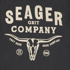 Seager Men's Pigment Black Longhorn Premium Tee MTH26LNGHPBLK