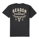 Seager Men's Pigment Black Longhorn Premium Tee MTH26LNGHPBLK