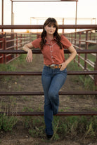 Howdy Hanny Women's Short Sleeve Pearl Snap Shirt