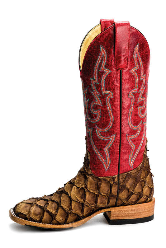 Macie Bean Cigar Matte Big Bass with Red Sinsation Top - Crazy House Western Wear