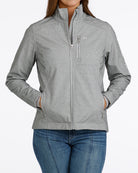 Cinch Women's Gray Bonded Zip Up Jacket MAJ9856008