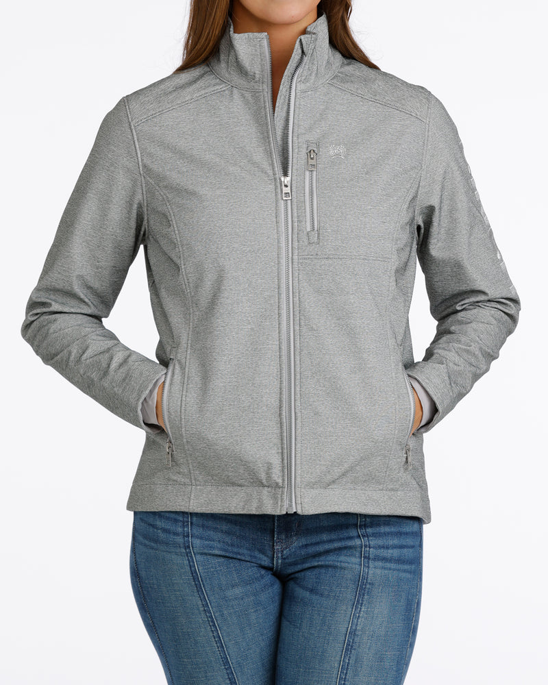 Cinch Women's Gray Bonded Zip Up Jacket MAJ9856008