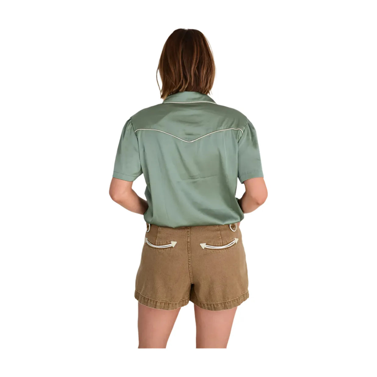 ショートパンツ GLOWNY THE WESTERN SHORTS 5BMR0006 Women's Howdy Hanny Yoke Piping Shorts – Crazy House Western