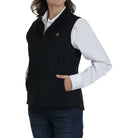 Women's Cinch Black Solid Windproof Vest 