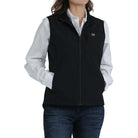 Women's Cinch Black Solid Windproof Vest 