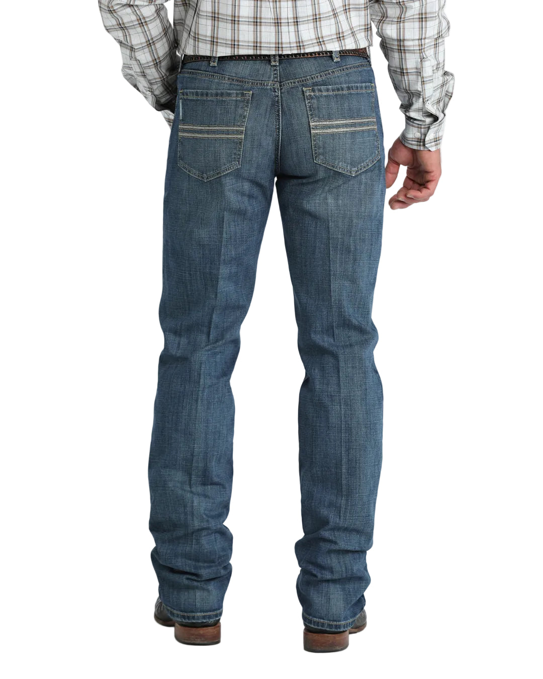 Cinch Men's Silver Label Medium Stonewash Slim Straight Jeans MB98034025