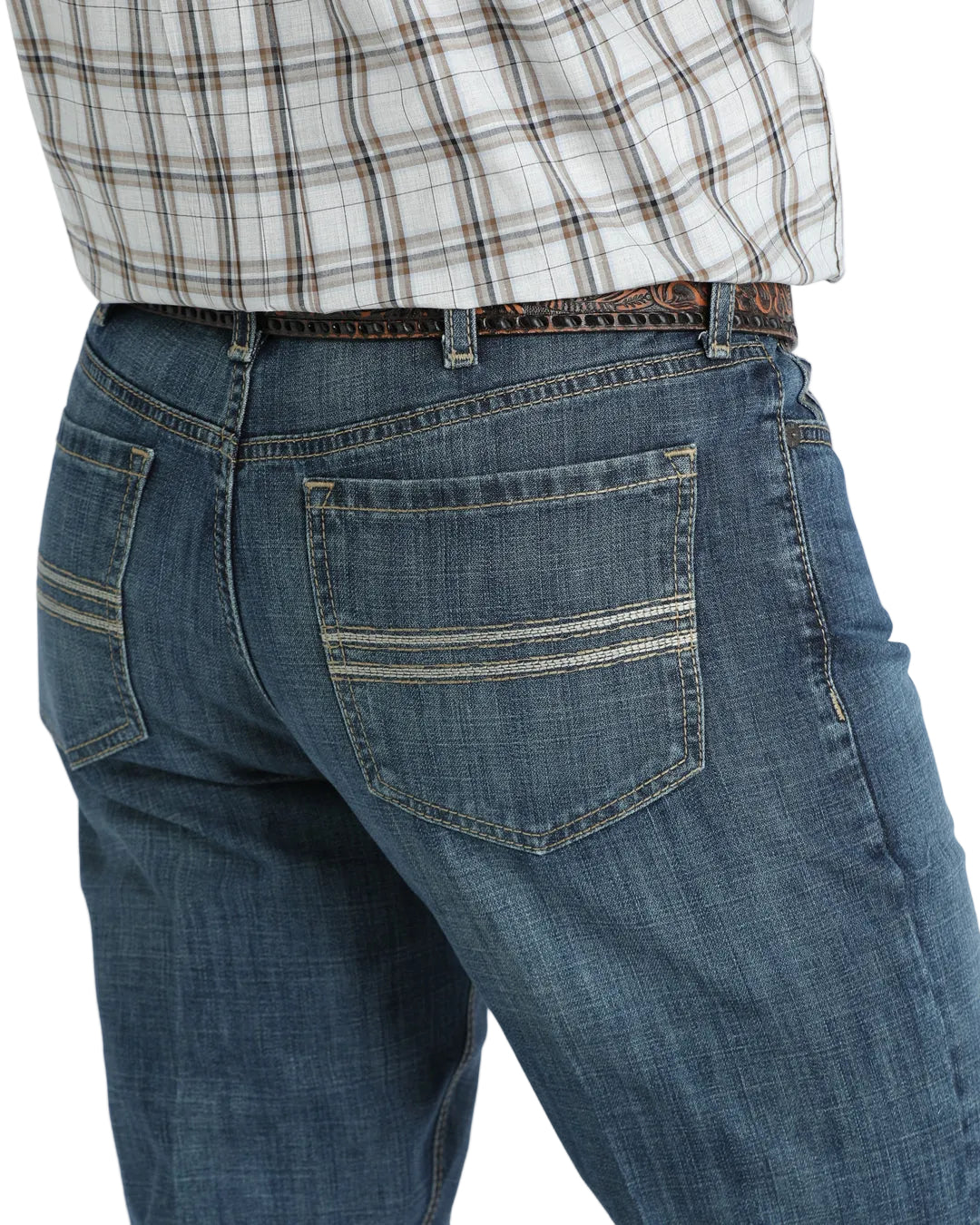 Cinch Men's Silver Label Medium Stonewash Slim Straight Jeans MB98034025