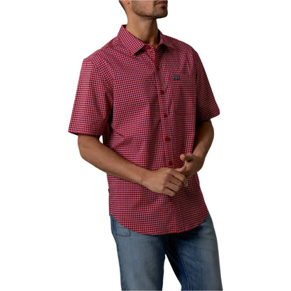 Men's Kimes Ranch Button Up Mc Cooper Red - Crazy House Western Wear