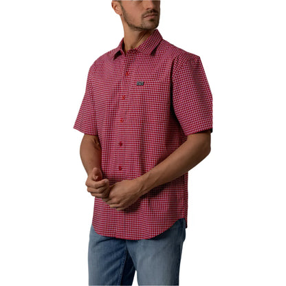 Men's Kimes Ranch Button Up Mc Cooper Red - Crazy House Western Wear