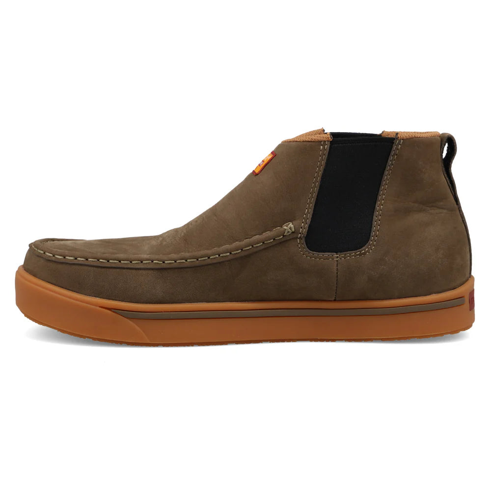 Men's Twisted X Work Brown Chelsea Kicks Nano Toe Shoes MCAN014