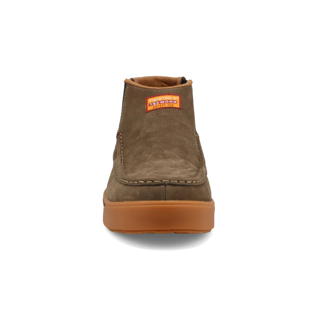 Men's Twisted X Work Brown Chelsea Kicks Nano Toe Shoes MCAN014