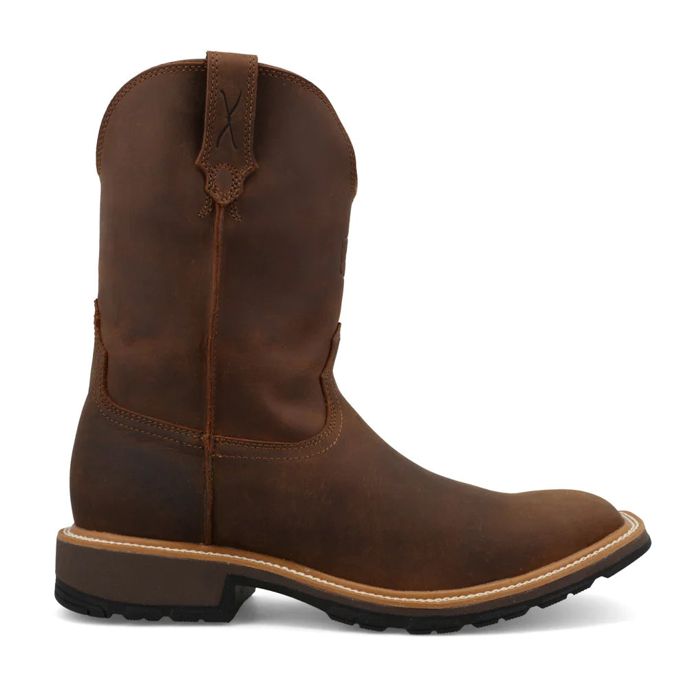 Twisted X Men's 10in Brown Cowboy Soft Square Toe Work Boot, 8.5 D Twisted X Men's 10in Brown Cowboy Soft Square Toe Work Boot, 8.5 D