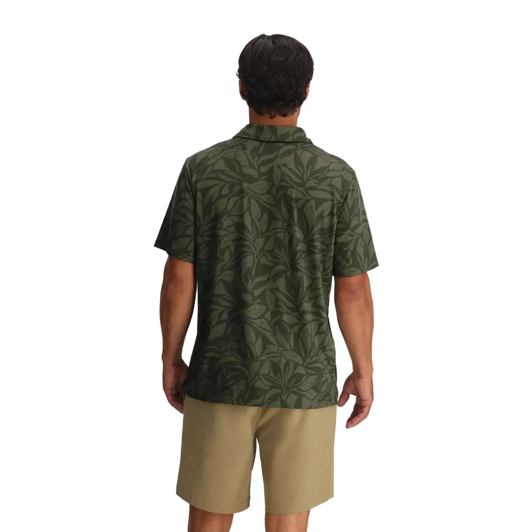 Men's Free Fly Canopy Print Dark Forest Elevate Polo MELVPOL-754