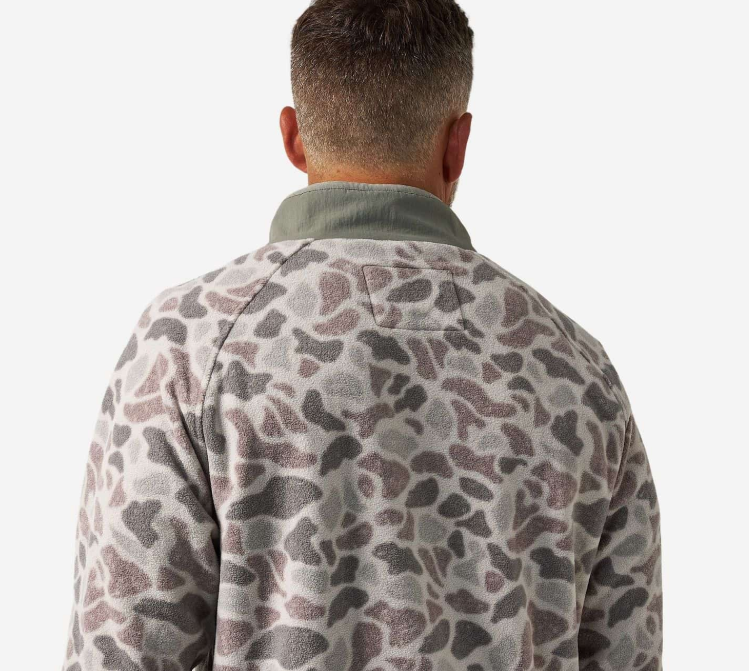 Burlebo Men's Classic Deer Camo Microfleece Quarter Zip MICF-CDC