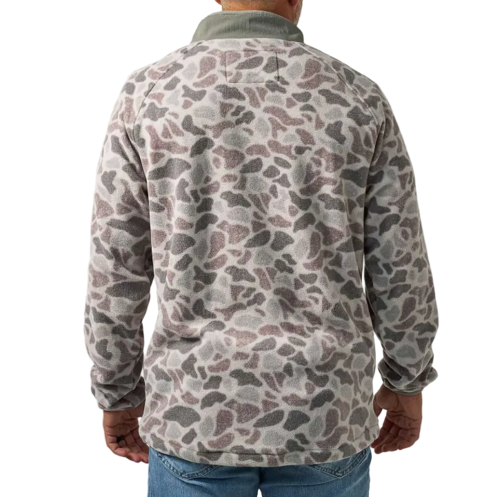 Burlebo Men's Classic Deer Camo Microfleece Quarter Zip MICF-CDC