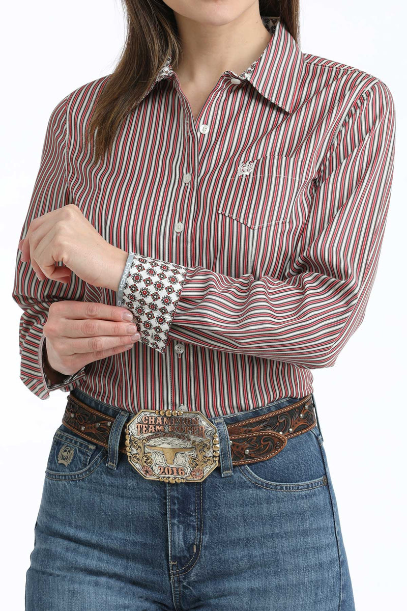 Women's Cinch Button Down Shirt MSW9164258