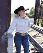 Cinch Women's Multi-Colored Long Sleeve Button Up Shirt MSW9164277