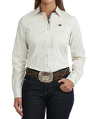 Cinch Women's Cream Long Sleeve Button Up Shirt MSW9165093