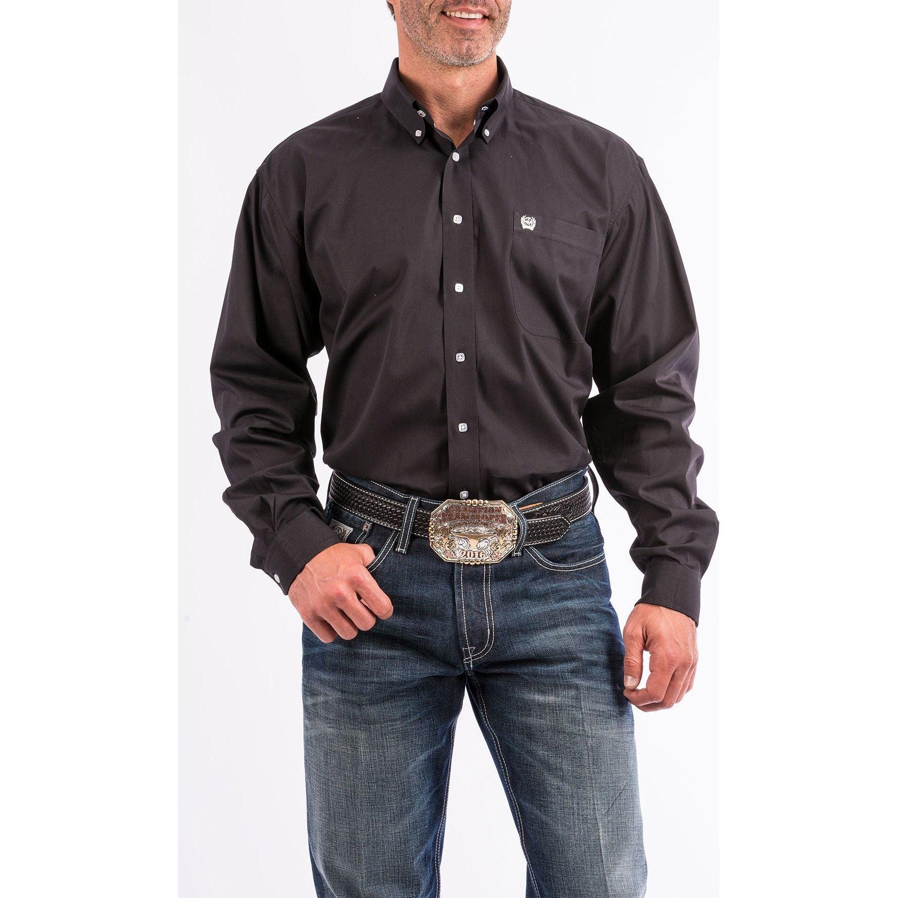 Men's Cinch Black Button-Down Western Shirt MT10320083 - Crazy House Western Wear