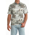 Men's Cinch Short Sleeve Arenaflex Duck Pond Polo MTK1865048