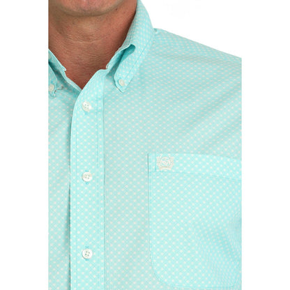 Men's Cinch Teal Long Sleeve Shirt MTW1105905 - Crazy House Western Wear