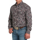 Men's Cinch Long Sleeve Patterned Button Up MTW1105910 - Crazy House Western Wear