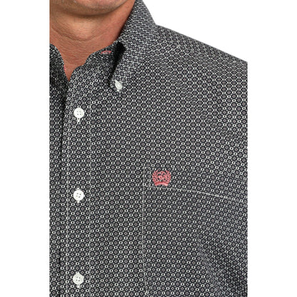 Men's Cinch Grey/Black Long Sleeve shirt MTW1105914 - Crazy House Western Wear