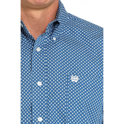 Men's Cinch Geo Print Royal Blue Long Sleeve Button Up MTW1105928 - Crazy House Western Wear