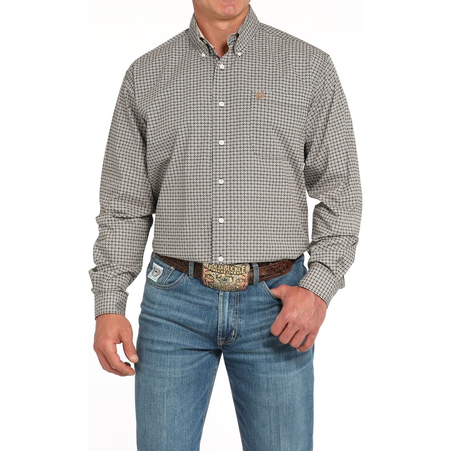 Men's Cinch Long Sleeve Patterned Button Down Shirt MTW1105941-MUL - Crazy House Western Wear