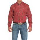 Men's Cinch Long Sleeve Red Printed Button Down Western Shirt MTW1105945-RED - Crazy House Western Wear