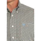 Men's Cinch Scalloped Diamond Long Sleeve Button Down Shirt MTW1105950-CRE - Crazy House Western Wear