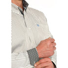 Men's Cinch Striped Print Long Sleeve Button-down Shirt MTW1105952-CRE - Crazy House Western Wear