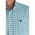Men's Cinch Blue Print Long SLeeve Button Down Shirt MTW1105955 - Crazy House Western Wear