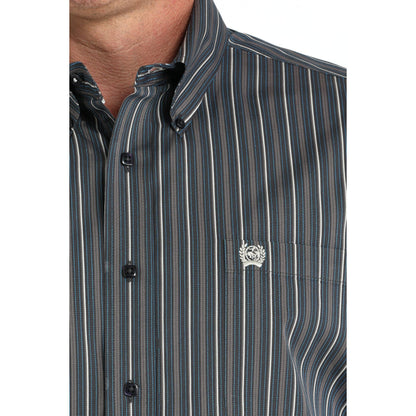 Men's Cinch Striped Long Sleeve Button Up Shirt MTW1105958