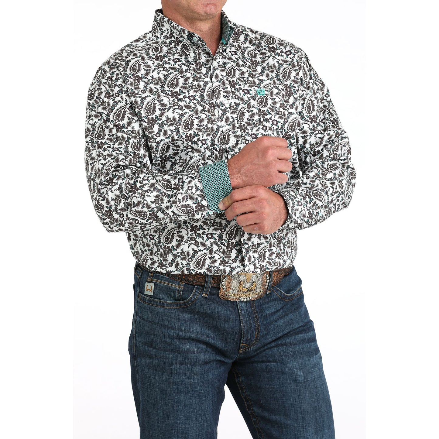 Men's Cinch Long Sleeve Button Down Western Shirt MTW1105969