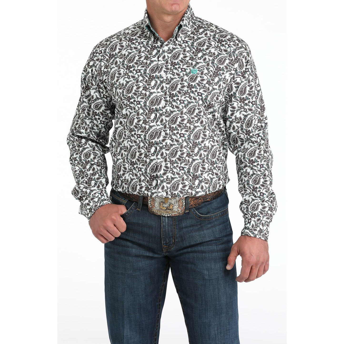 Men's Cinch Long Sleeve Button Down Western Shirt MTW1105969