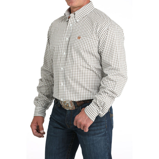 Men's Cinch Plaid Button Up Long Sleeve Shirt MTW1105983