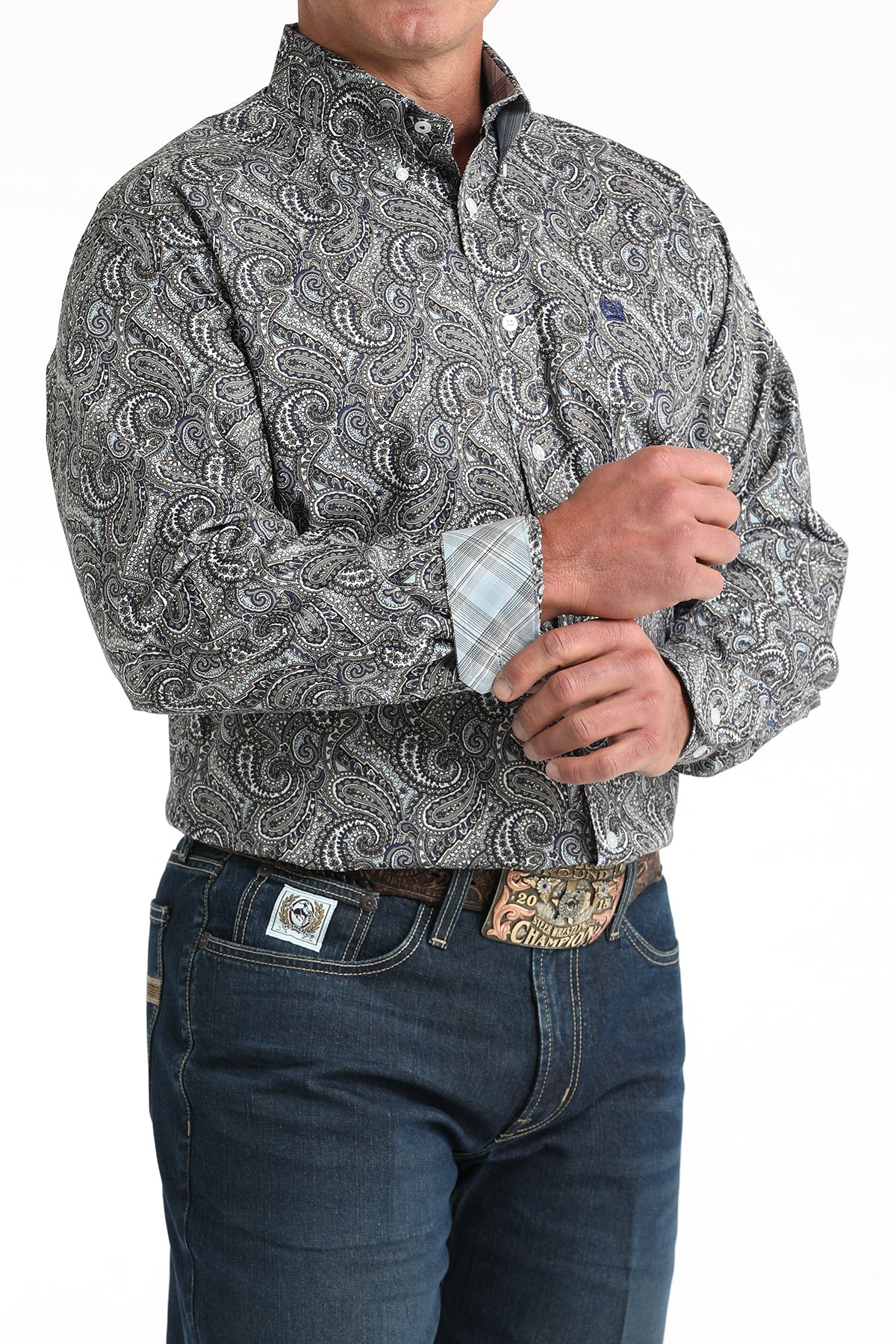 Men's Cinch Multi Paisley Print Button Down Shirt MTW1106001