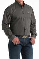 Men's Cinch Micro Geo Print Long Sleeve Button-Down Stretch Western Shirt MTW1106004