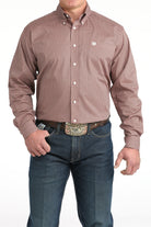 Men's Cinch Long Sleeve Button Up Patterned Top MTW1106017