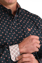 Men's Cinch Long Sleeve Patterned Button Up Shirt MTW1106018