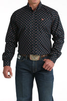 Men's Cinch Long Sleeve Patterned Button Up Shirt MTW1106018
