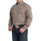 Men's Cinch Floral Charcoal Button Down Shirt MTW1106030