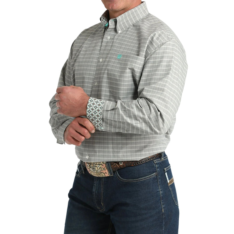 Men's Cinch Plaid Print Button Down Shirt MTW1106032