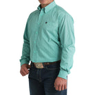 Men's Cinch Turquoise Geo Print Button Down Shirt MTW1106034