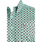 Men's Cinch Turquoise Geo Print Button Down Shirt MTW1106036