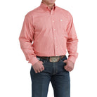 Men's Cinch Red Braid Long Sleeve Button Down Shirt MTW1106040