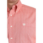 Men's Cinch Red Braid Long Sleeve Button Down Shirt MTW1106040